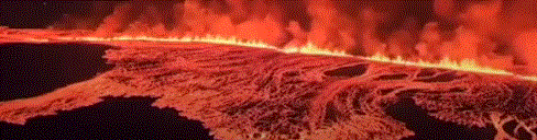 Une éruption volcanique