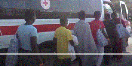 Une capture montrant des migrants