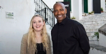 Dakota Fanning et Denzel Washington