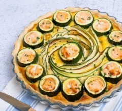 Une quiche spirale au saumon