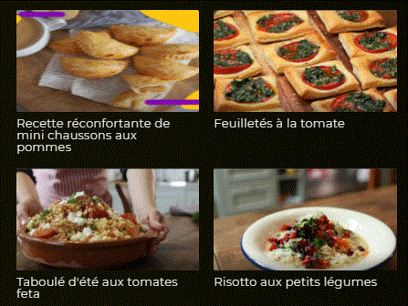 1 capture montrant des mets culinaires