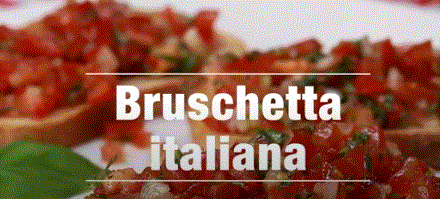 un plat de Bruschetta italiana